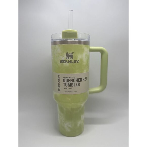 Stanley 40oz Citron Tie Dye The Flowstate Quencher H2.0 Tumbler Limited Edition